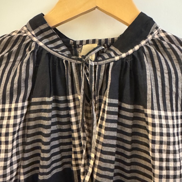 TWO NewYork Sheer Plaid Bohemian top - Picture 2 of 6